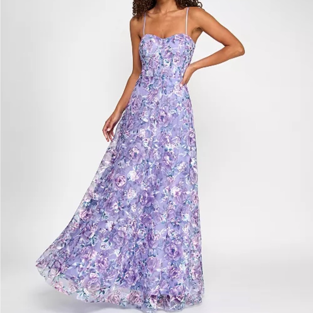 Floral Lavender Maxi Dress